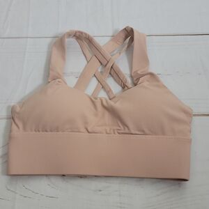 LIKE New Womens Athletic Criss Cross High Impact Stoprt Bra